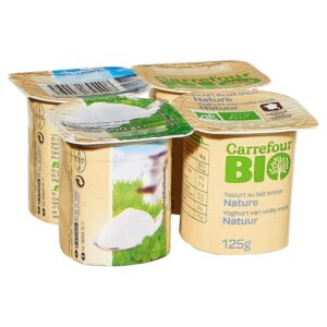 Yaourts Nature Bio Carrefour 4x 125 grs