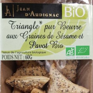 Triange Pur Beurre A L'Emmental Et A L'oignon Bio Jean D'audignac 60 grs