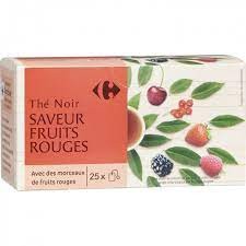 Thé Noir Saveur Fruits Rouges Carrefour x25