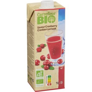 Boisson Bio Saveur Cranberry Carrefour 1L