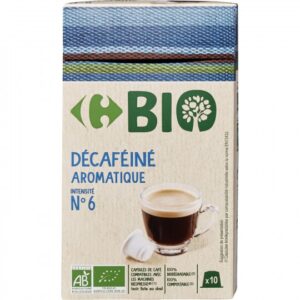 Capsules Décaféiné Bio Carrefour x10