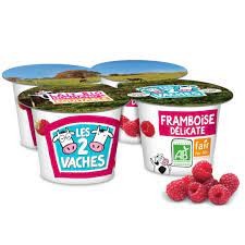 Brassé Framboise Bio La Vache 4x125 Grs